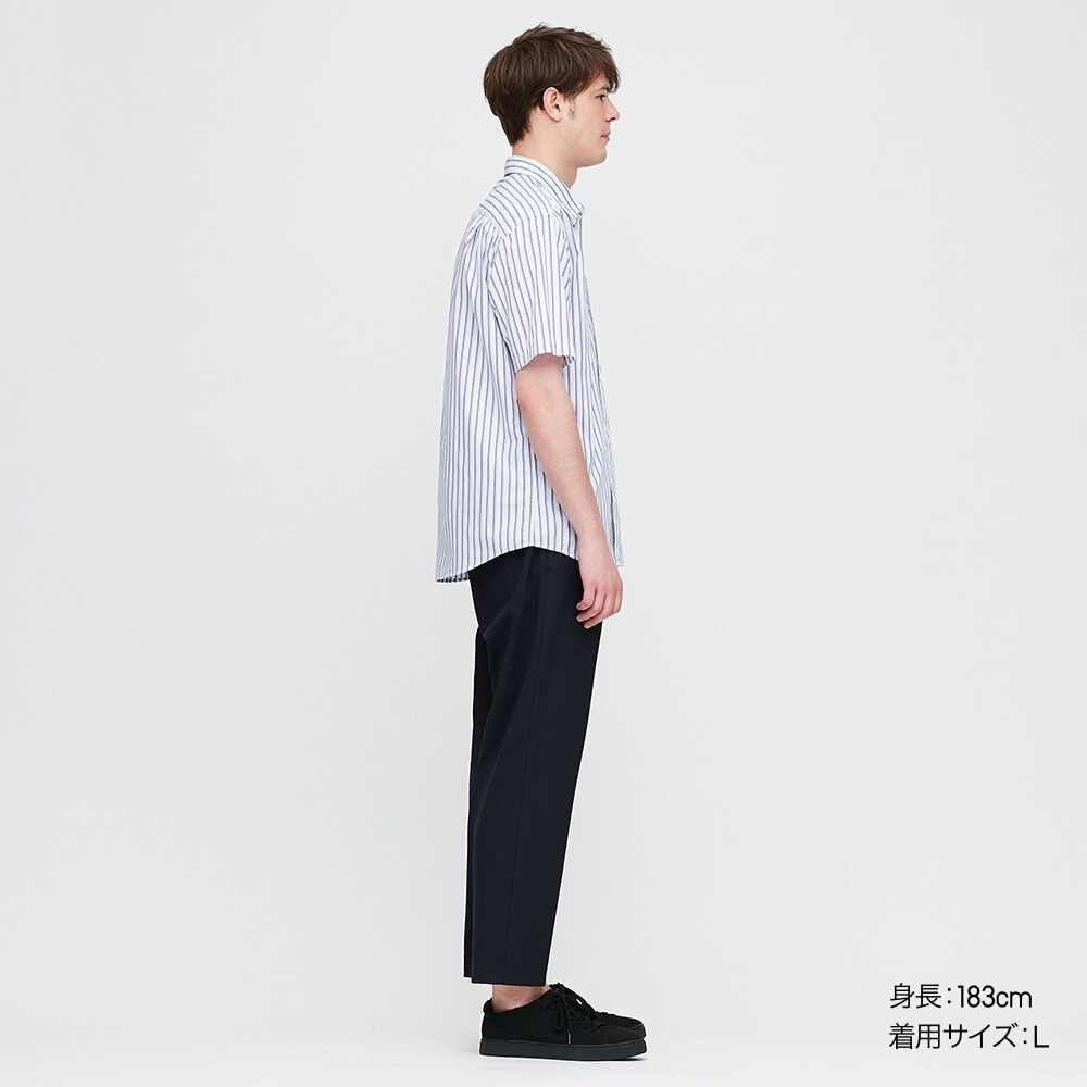 Áo sơ mi nam cộc tay kẻ sọc dọc thời trang của Uniqlo | BigBuy360 - bigbuy360.vn