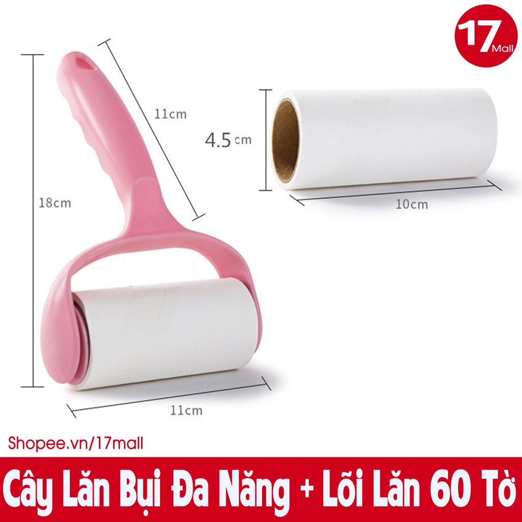 Cây lăn bụi đa năng 10cm + lõi lăn 60 tờ