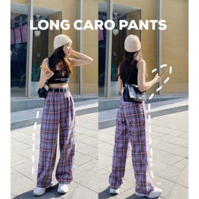 QUẦN CARO TÍM NHẠT DÀI 100CM (ảnh thật/sẵn)! | BigBuy360 - bigbuy360.vn