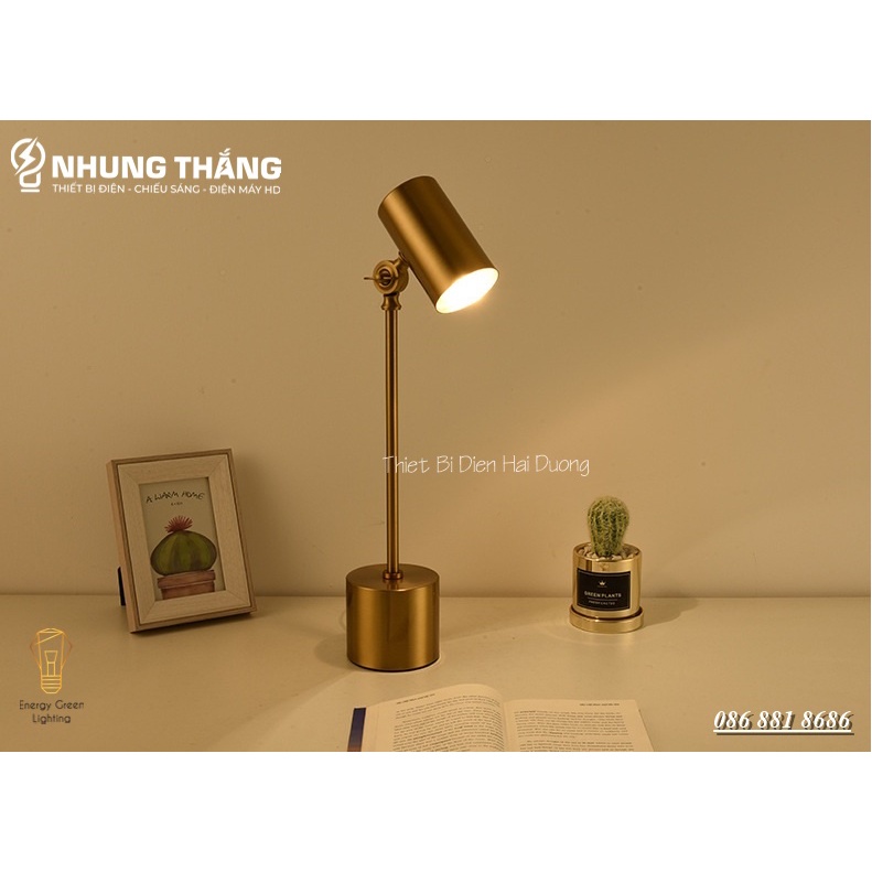 Đèn Bàn Học Đọc Sách, Làm Việc DB-3070 - Khung Kim Loại - Kiểu Dáng Sang Trọng - Điều Chỉnh Được Góc Chiếu -Kèm Bóng Led