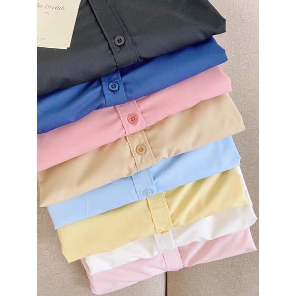 (MUA NHIỀU RẺ HƠN) THE19CLUB - Áo sơ mi cotton dài tay cơ bản 18 màu sắc - OXFORD SHIRT