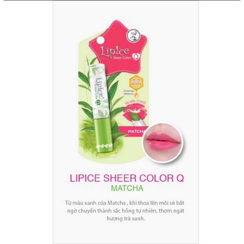 son dưỡng môi Lipice Sheer Color Matcha