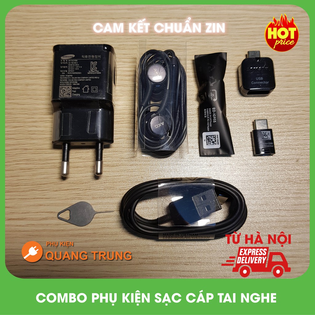 Combo phụ kiện theo máy s8.s8plus,note8 chuẩn zin