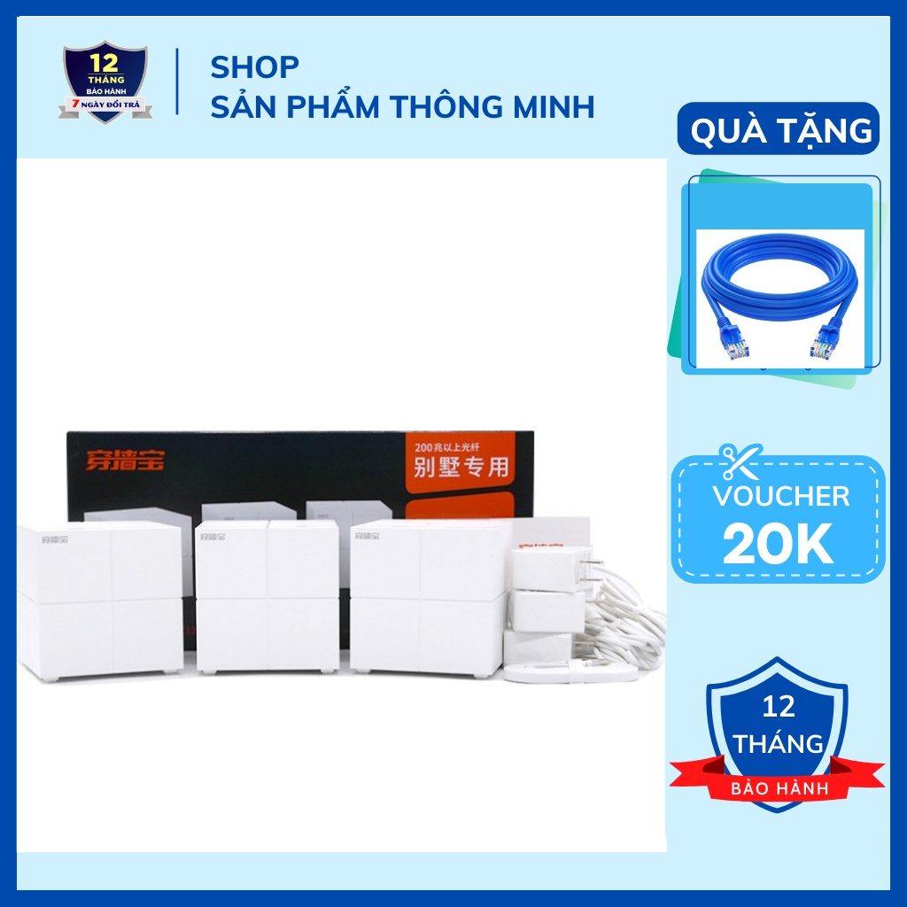 Bộ phát Wifi Router Mesh không dây Tenda Nova MW6 băng tần kép - chuẩn AC1200 - hỗ trợ mesh ghép nối nhiều thiết bị