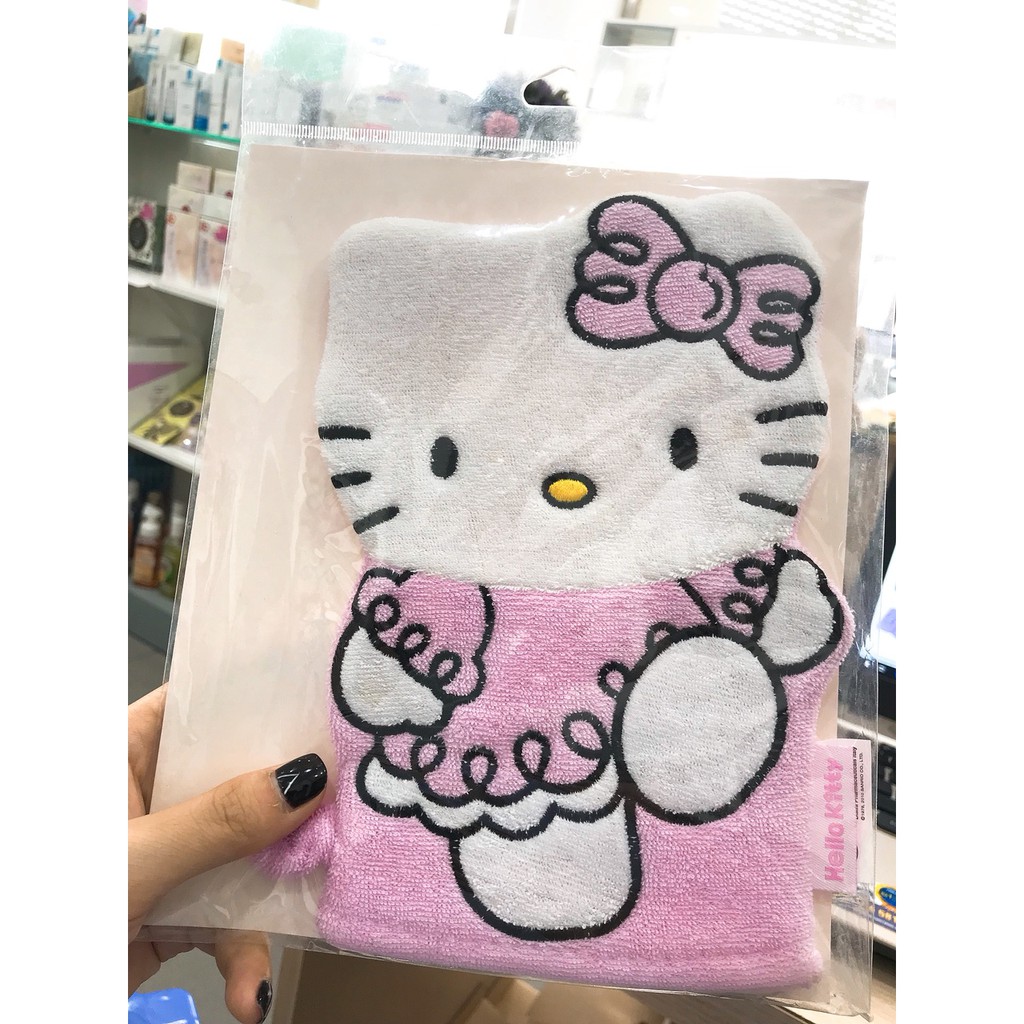 Găng Tay Tắm Hàn Quốc Hello Kitty