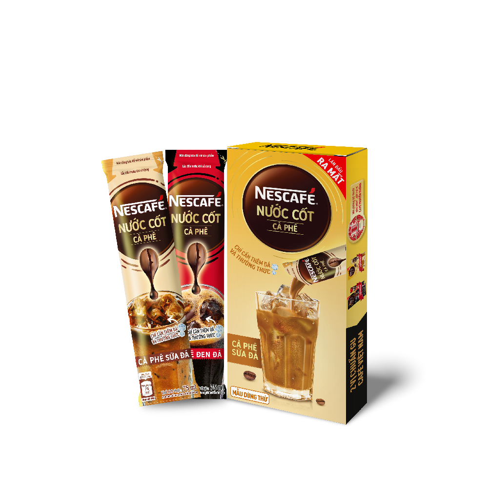 Mẫu dùng thử 2 que Nước cốt cà phê Đen Đá & Sữa Đá NESCAFE