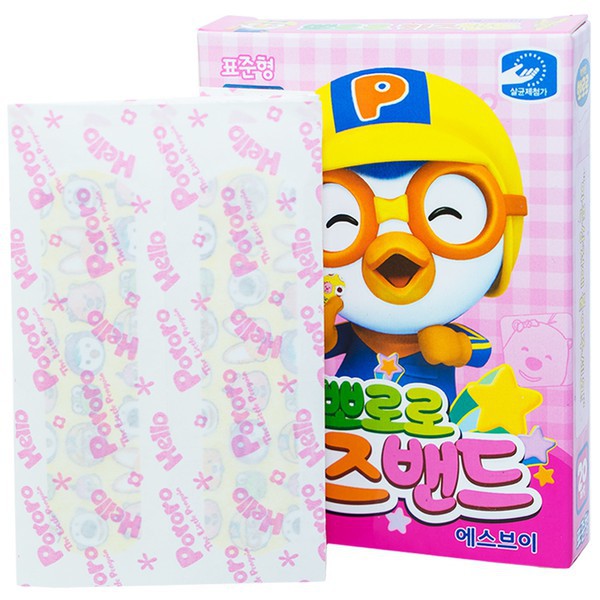 Băng keo cá nhân Pororo Kids Bandage (20 miếng/hộp)