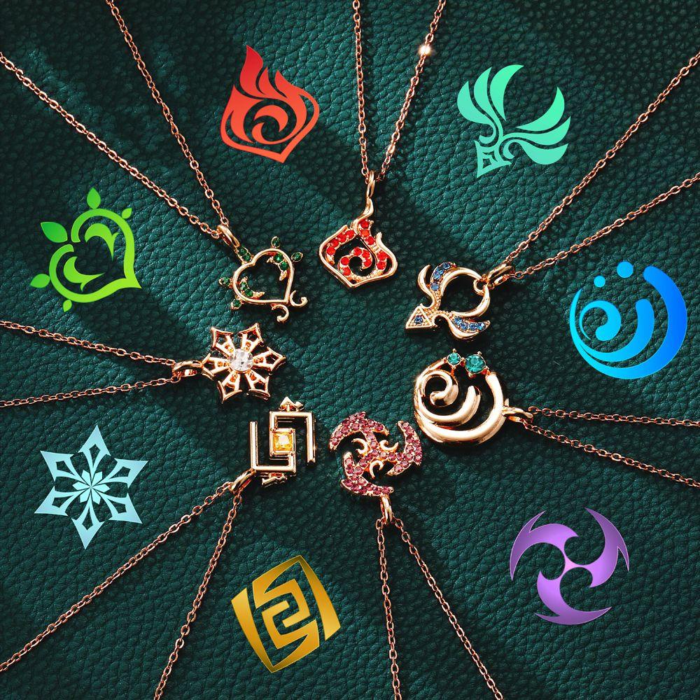 Vòng Cổ Choker 7 Nguyên Tố Hóa Trang Genshin Va Chạm Geo Cyro Dendro Cho Nam Và Nữ