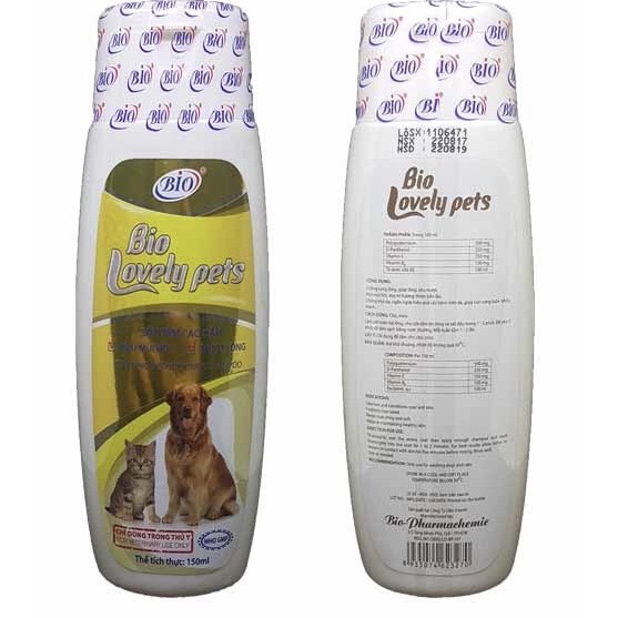 Sữa tắm chuông dưỡng lông, làm mượt lông cho chó mèo Bio Lovely 150ml