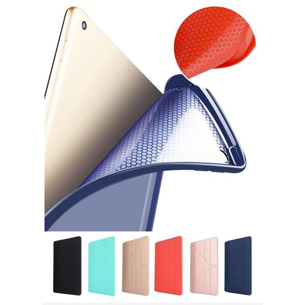 Flip Casing Case untuk Apple iPad Air Air 2 Cover Faux Leather Cover Soft Silicone Skin