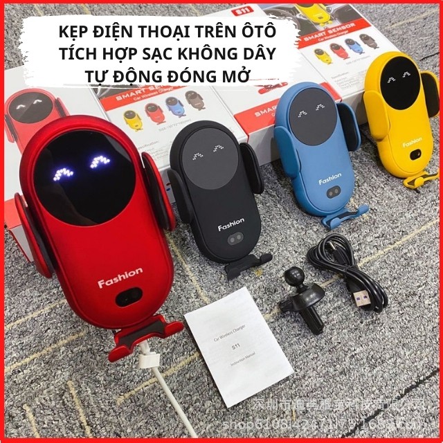 Giá điện thoại trên ô tô  (free ship) xe hơi,oto xe tải,tự động, giá đỡ sạc không dây