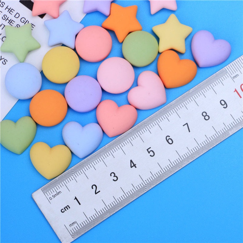 Set 10 phụ kiện hình ngôi sao/ trái tim/ tròn dùng trang trí ốp điện thoại/ túi xách/ quần áo