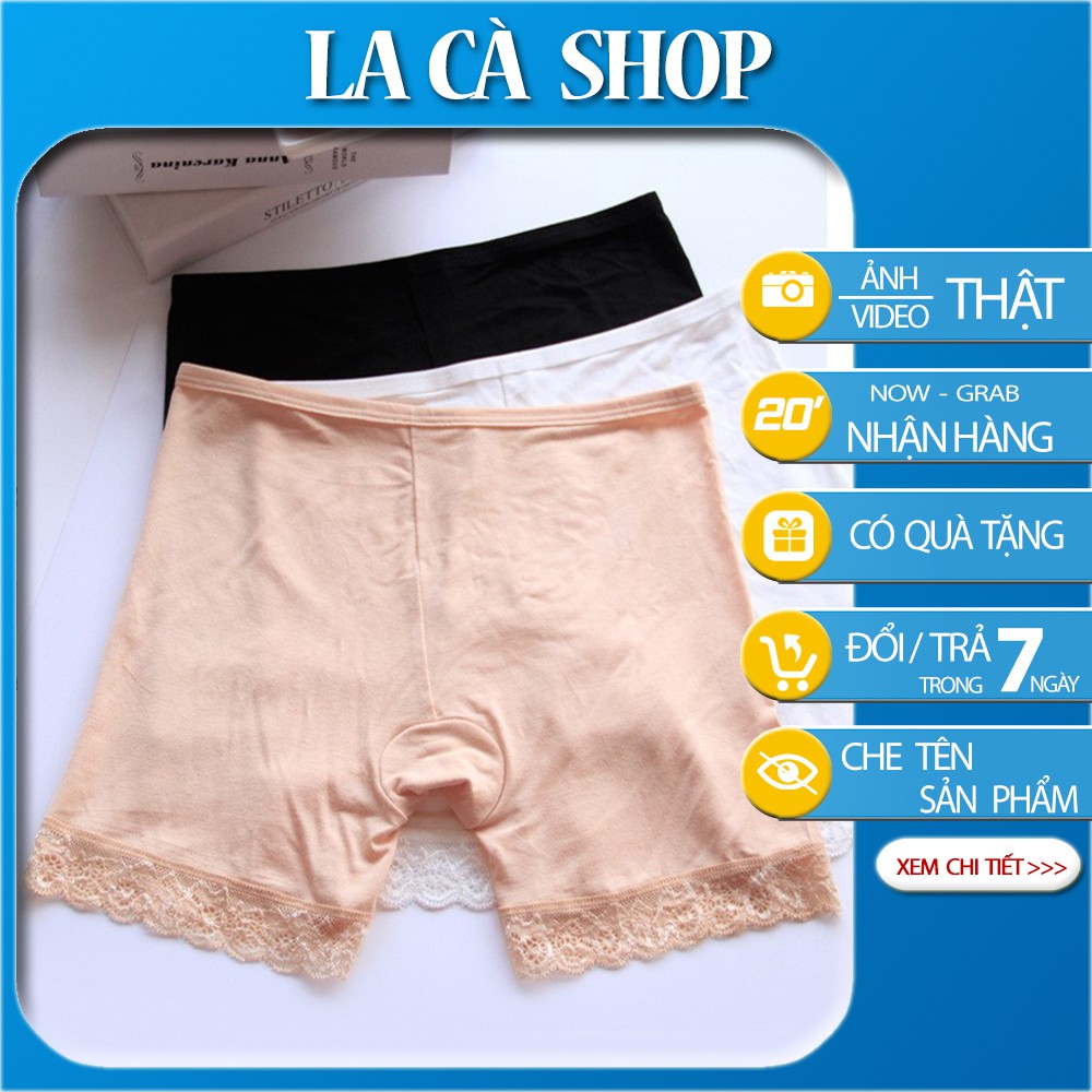 Quần mặc trong váy cotton ren