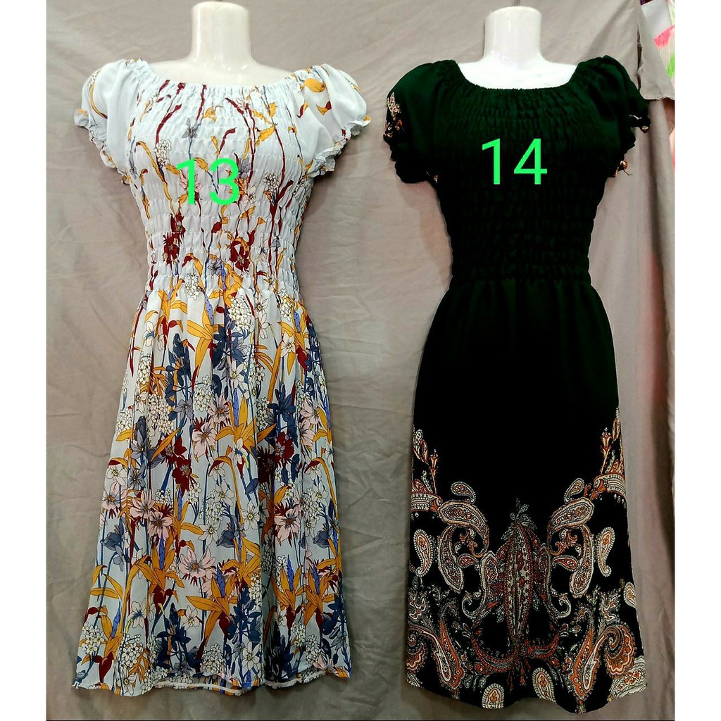 Đầm bẹt vai đi biển ngắn [nhiều màu] | BigBuy360 - bigbuy360.vn