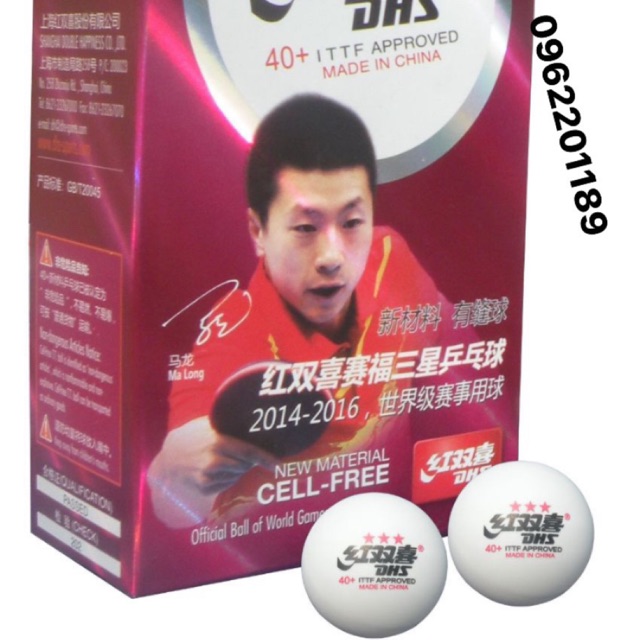 Quả bóng bàn DHS 3 sao 40+ hộp 6 quả thi đấu