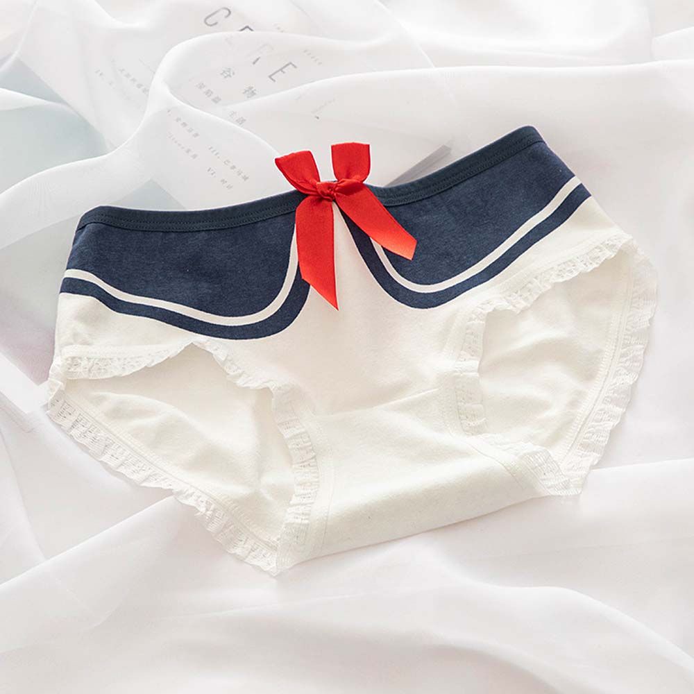 Quần lót cotton mềm mại không đường may lưng vừa thắt nơ phong cách Hàn Quốc cho nữ