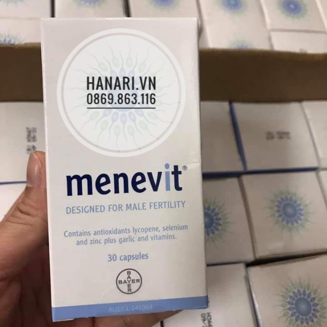 [ Chuẩn Auth] Menevit Úc - Viên uống nâng cao chất lượng tinh trùng cho nam giới