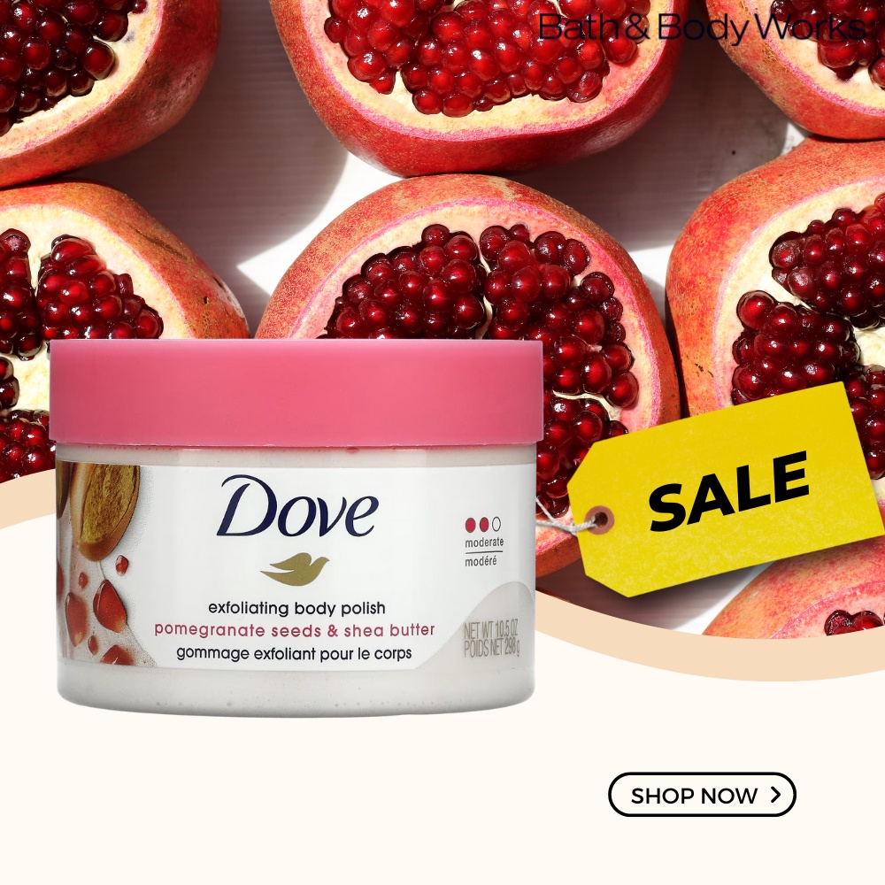 Tẩy Tế Bào Chết Dove Cho Làn Da Trắng Sáng Mịn Màng Lọ 289g