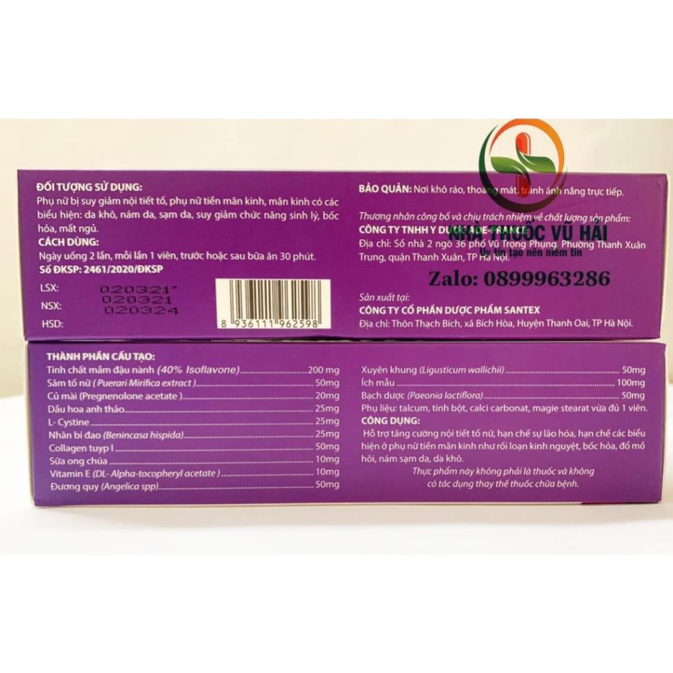 Viên uống Sâm Ngọc Nữ tăng nội tiết tố nữ, giảm nám sạm da, tăng sinh lý nữ - Vỉ 30 viên | BigBuy360 - bigbuy360.vn
