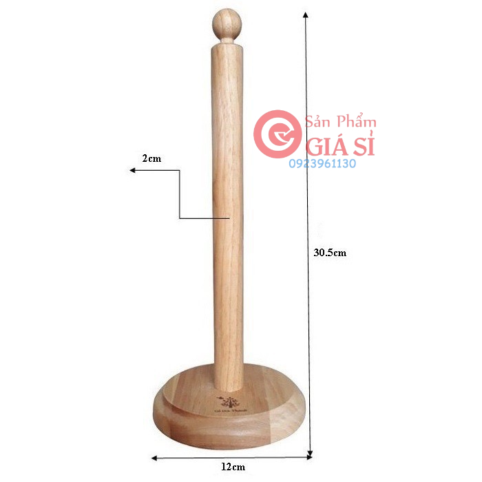 Cây Để Giấy Cuộn Đứng Bằng Gỗ Có Ráp Sẵn - Sản Phẩm Tiện Dụng Cho Nhà Bếp - Gỗ Đức Thành ❤️freeship❤️
