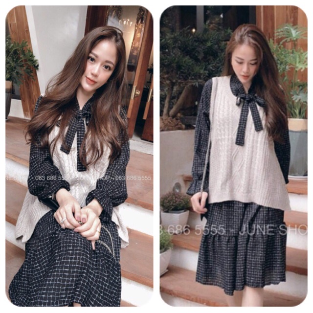 SET VÁY NƠ KẺ+ GILE GÂN