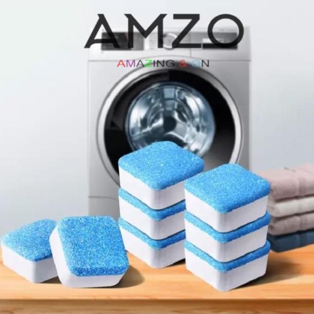Viên sủi lồng máy giặt (hộp 12 viên) dọn sạch bụi bẩn máy giặt AMZO