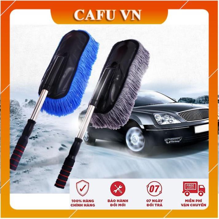 Chổi nano lau rửa xe ô tô chuyên dụng cán kéo dài co rút tiện lợi - CAFU VN