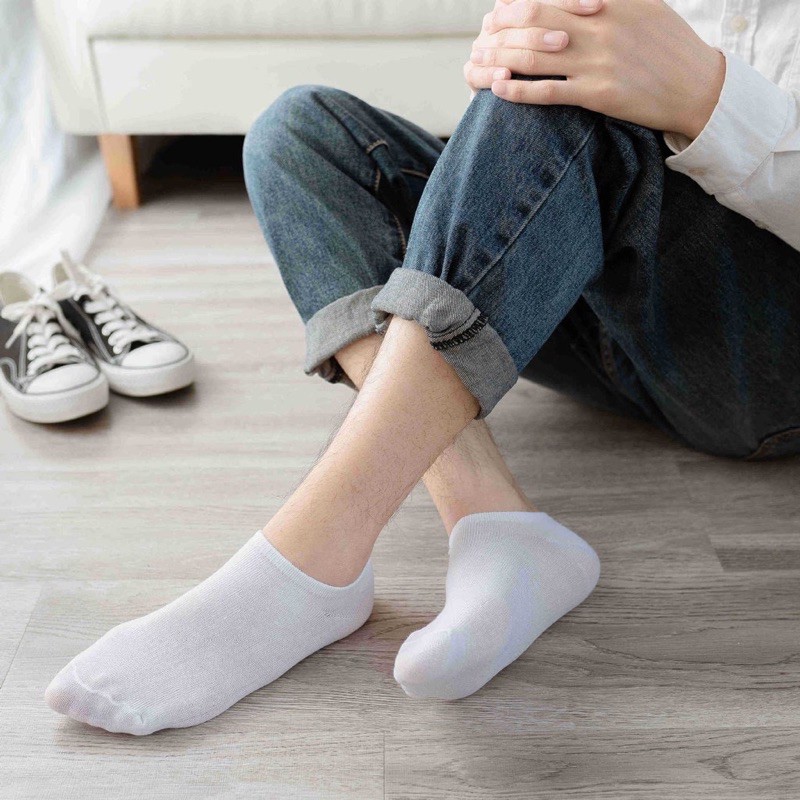 Tất nam cổ ngắn đi giày lười có đệm chống tuột cao cấp Unisex | BigBuy360 - bigbuy360.vn