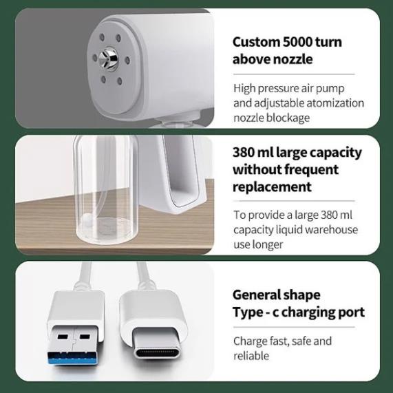 Máy Xịt Khử Khuẩn Cầm Tay, Súng Phun Khử Khuẩn K5 PRO