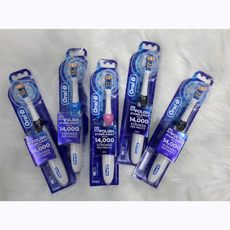 [HÀNG MỸ] Bàn chải đánh răng pin tự động ORAL B 3DWHITE.