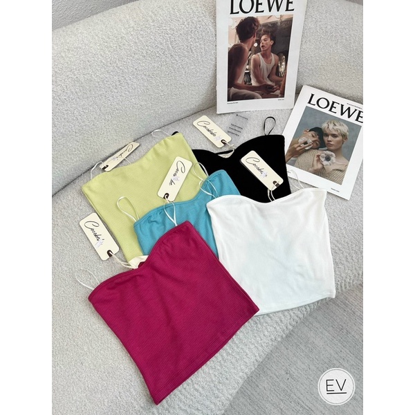 CHÂN VÁY JEANS TRƠN + ÁO THUN TĂM 2 DÂY LOẠI 1 MS30019