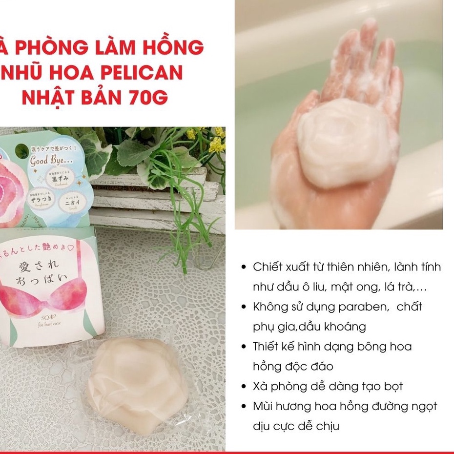 Xà Phòng Pelican Lovely Boobs Care Soap Dành Cho Vùng Ngực 70g