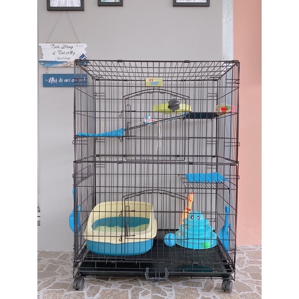 chuồng mèo lồng mèo 3 tầng PETLAND 76X48X104CM SIZE LỚN