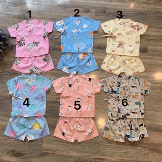 Combo 4 bộ Yukata size 2-3-4 và 2b pizama lua