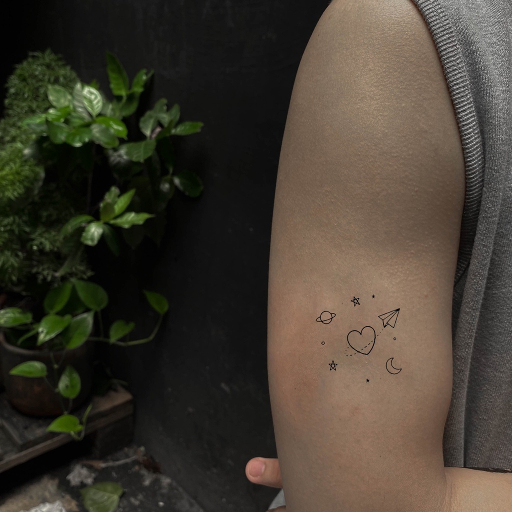 Hình xăm dán tạm thời Tattoodee 7 ngày, xăm trong 1 phút, chống nước 100%