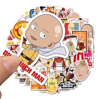 Set 49 Miếng Dán Trang Trí Chống Thấm Nước Hình Nhân Vật One Punch Man