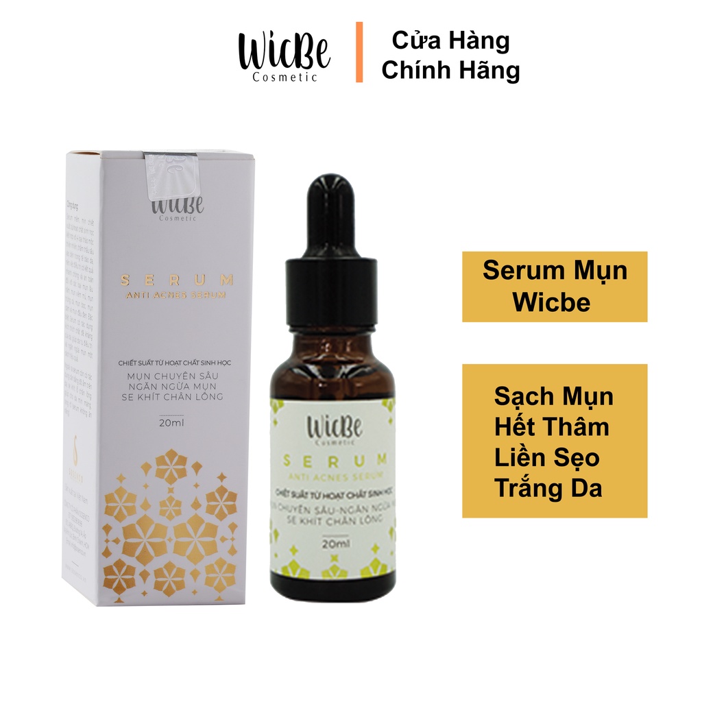 Serum giảm mụn thâm Wicbe trắng da, liền sẹo, se khít lỗ chân lông cho da dầu mụn