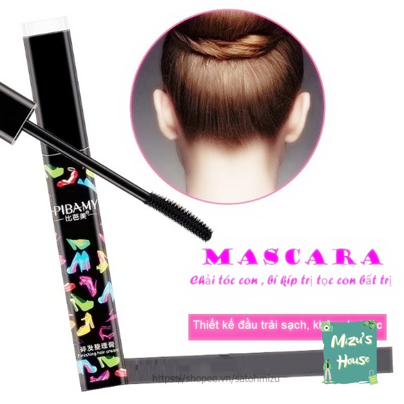 Mascara-Lược chải vuốt tóc mascara tạo nép tóc - Chải Tóc Con Vào Nép Gọn Gàng dễ thương