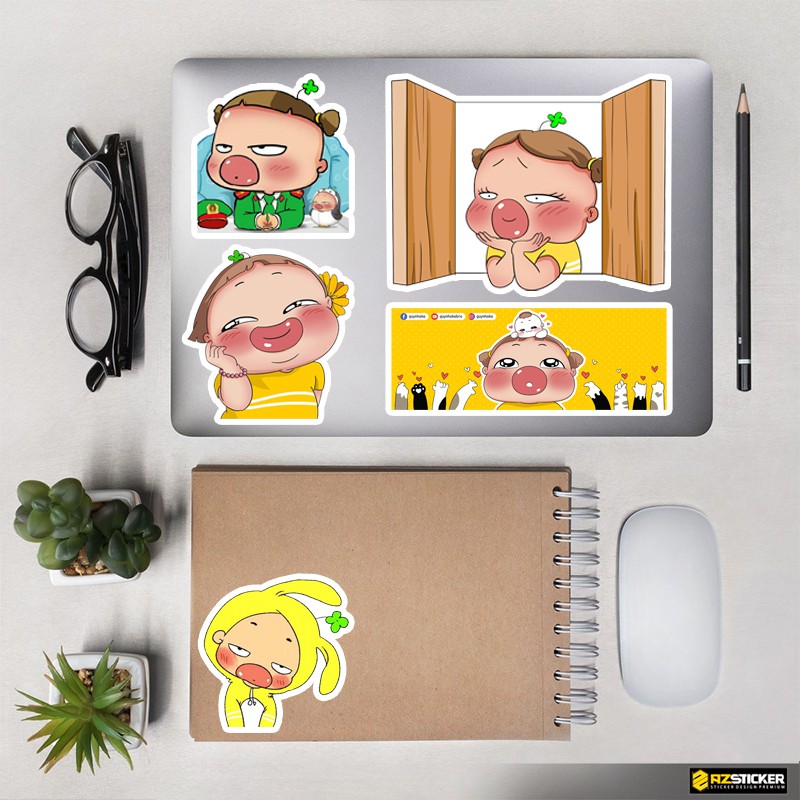 Sticker Meme Quỳnh Aka Dễ Thương Chống Thấm Nước | STK130 | Hình Dán Trang Trí Mũ Bảo Hiểm Điện Thoại Laptop Sổ