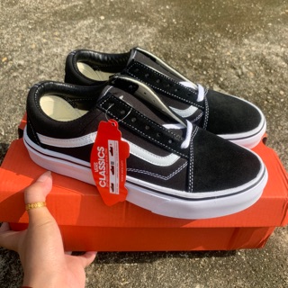 [MHSneakers] Giày thể thao van old màu đen viền trắng