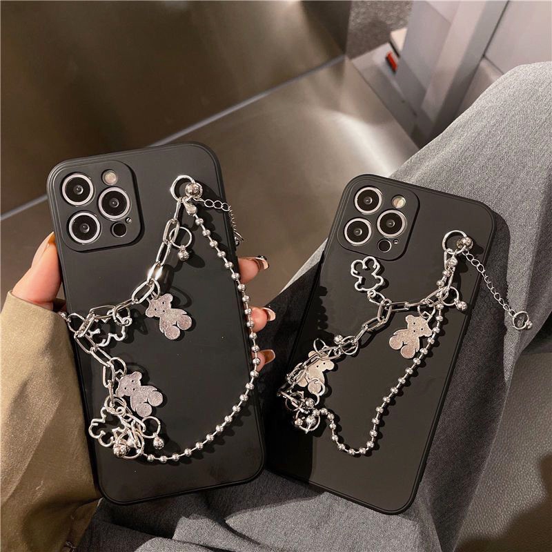 Ốp Điện Thoại TPU Mềm Hình Gấu Có Dây Đeo Cho Huawei Nova 2i 3 3i 3e 4 4e 5T 7i Nova 6 7 SE P9 P10 Plus P20 P30 P40 P50 Pro P20 P30 Lite Honor 20