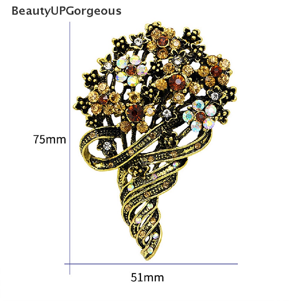 Ghim Cài Áo Đính Đá Pha Lê Phong Cách Vintage Thời Trang Cho Nữ