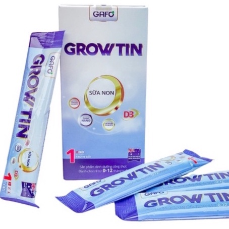 Sữa dinh dưỡng công thức GROWTIN 1 dành cho trẻ 0-12 tháng tuổi (Túi giấy 14g/túi/20 túi)