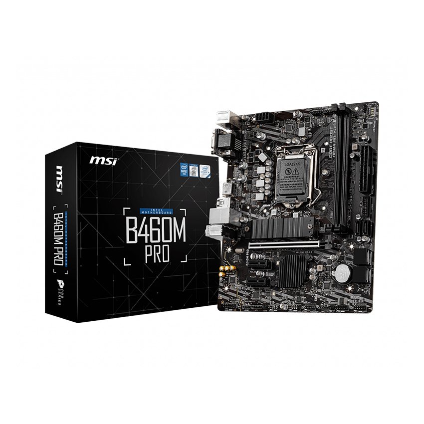 Mainboard MSI B460M-PRO (Chipset Intel B460/ Socket LGA1200/ VGA onboard/ Hỗ trợ 02 khe Ram DDR4)