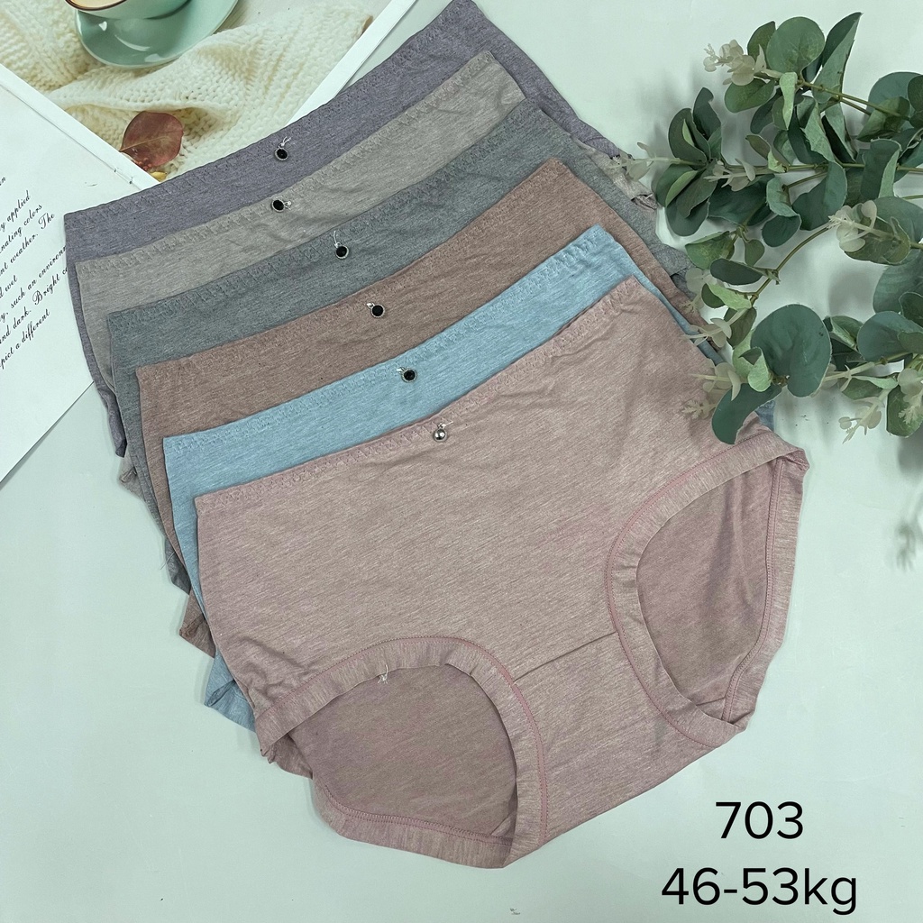 Quần lót cotton form vừa cạp giữa eo , quần lót nữ chất mềm 46 - 53 kg 703