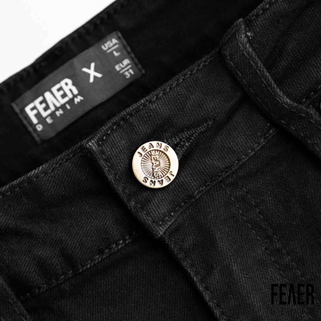 Quần jean nam FEAER DENIM chất thoáng và co dản vải bền bỉ BASIC SLIM FIT BLACK | BigBuy360 - bigbuy360.vn