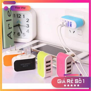 Cốc sạc 3 cổng usb 3.1a đa năng