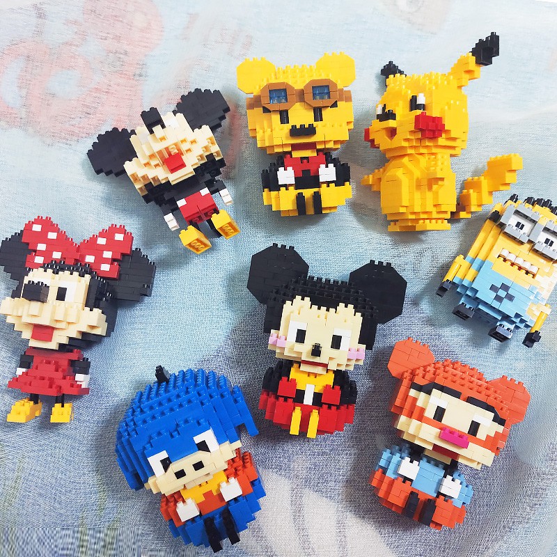 Bộ Đồ Chơi Lắp Ráp Hình Hoạt Hình Dành Cho Bé Đồ chơi lắp ráp Lego hạt nhỏ 3D phong cách Disney tiện dụng trang trí/giáo dục trẻ em