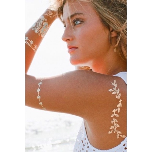 Hình xăm flash tattoo - metallic tattoo