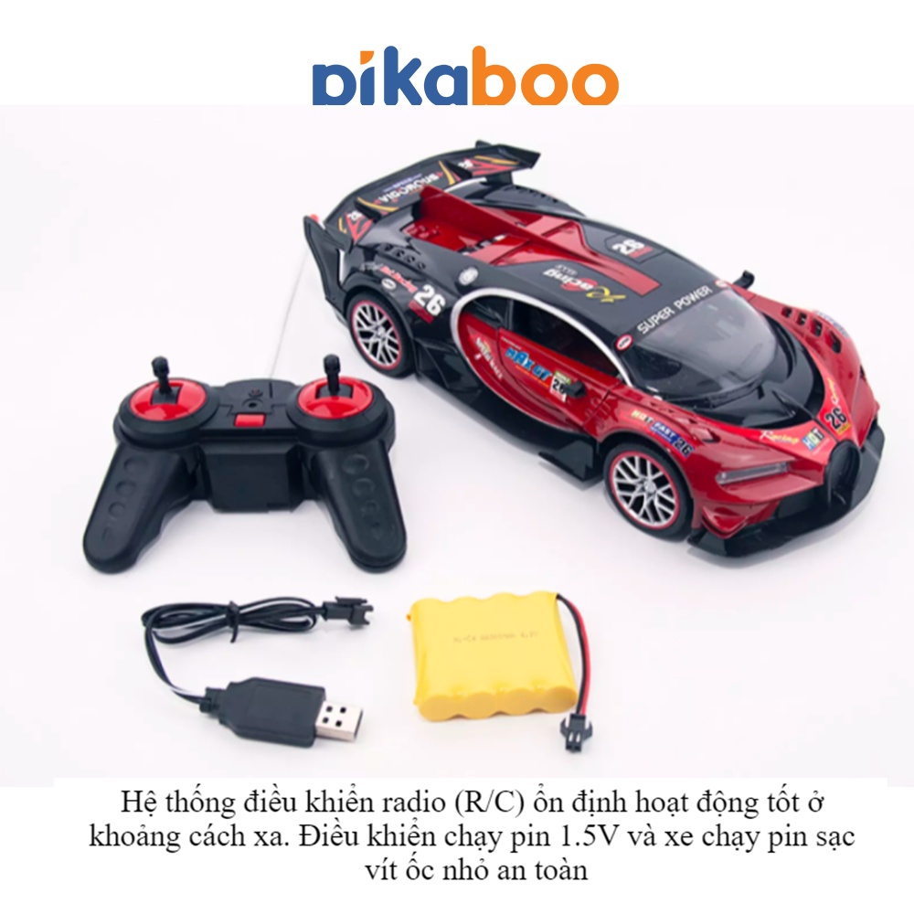 (Summer Sale 50%) Ô tô điều khiển từ xa cao cấp Pikaboo, tốc độ cao, khung nhôm, thân nhựa ABS an toàn